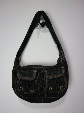 Old Navy Vintage Corduroy Ribbed Denim Bag Y2K Distressed